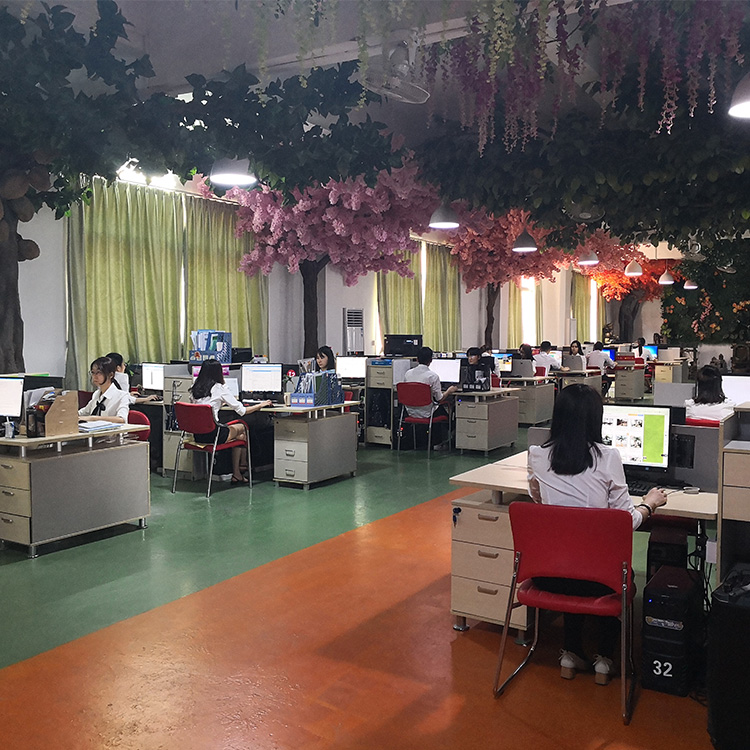 松濤辦公室內(nèi)包柱子仿真樹假植物設(shè)計(jì)